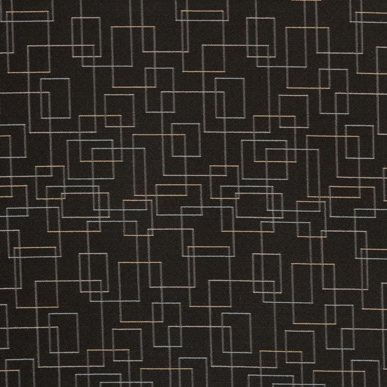 Ebony - Black Abstract & Geometric Upholstery Fabric 54 Inches"
